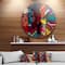 Designart - Jesus over Abstract Wooden Design' Ultra Glossy Large Abstract Oversized Metal Circle Wall Art